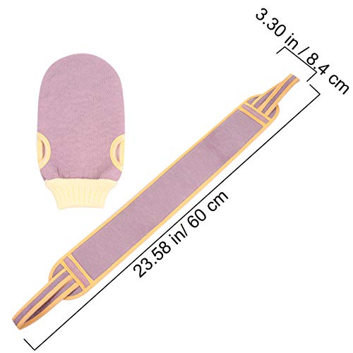 Ipetboom Komfortabel & - 2-teiliges Badetuch- Und Handschuh-schrubber-set Für Sanftes Rückenreiben von Ipetboom