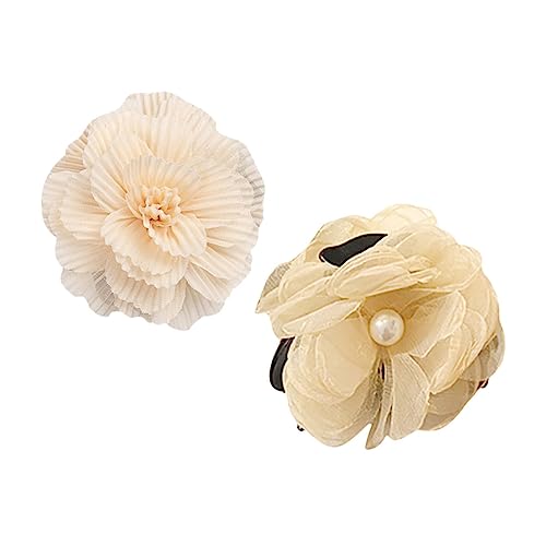 Ipetboom 2St Blumenclip Blumen Haarspangen Hochzeitshaar Haarklammer hochzeitsdeko Tiara Blumen-Haarnadel Haarspange Mode Kopfbedeckung kratzen Griffigkeit Damen Haarkralle Harz von Ipetboom