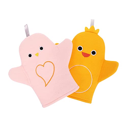 Ipetboom Kinderhandtuch 2st Cartoon-badehandschuhe Waschlappen Babybadwäsche Für Den Einzug Badehandtuch Reisende Badehandschuhe Handtücher Zurückreiben Pflanzenfasern Kinderhandtücher von Ipetboom