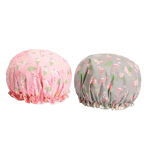 Ipetboom 2St Duschhaube fönhaube badehauben leuchtenschirm shower caps lampenschirme lampenabdeckung leuchtschild Wasserdicht Badehut Badekappe für Damen Schwimmkappe Bademütze Duschhut von Ipetboom