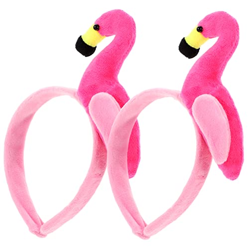 Ipetboom 2St Flamingo-Stirnband Haargummis für Kinder tierische stirnbänder kuscheltier Haarband Stirnband für Damen lustige Haarreifen der Sommer Kopfbedeckung Haarschmuck von Ipetboom