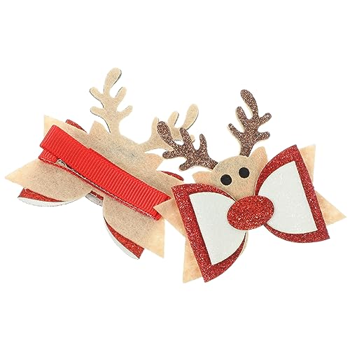 Ipetboom 2stücke Weihnachten Haarspangen Mit Schleife Kleine Haarspangen Für Mädchen Kinderhaarspangen Weihnachtshaarspangen Für Mädchen Haarschmuck Haaraccessoires Für Frauen von Ipetboom