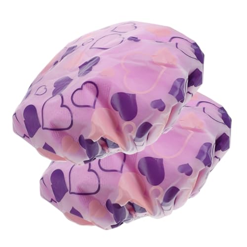 Ipetboom 2stücke Wiederverwendbare Duschhaube Für Haar Elastische Und Wasserdichte Haube Weiche Badekappe Für Und Mädchen Trocknen Für von Ipetboom