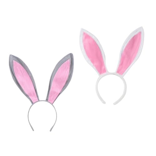 Ipetboom 2stücke Plüsch Hasenohren Haarband Für Mädchen Lustiges Ostern Party-accessoire Für Cosplay Fotoshootings Geburtstagsfeiern Und Bühnenaufführungen von Ipetboom