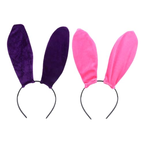 Ipetboom 2St Hasenohr Stirnband Hasenohren Kaninchenhaarband weihnachtsdeko bunny ears Tiara Haargummi stilvolle Haarreifen Performance-Haarband Halloween Kopfbedeckung von Ipetboom