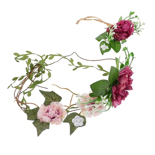 Ipetboom 2St Kranz Tiara Runde Beerengirlande floraler Haarschmuck party kopfschmuck blumenkranz kopfschmuck Perlenhaargummis Perlengirlande Kopfbedeckung für die Hochzeit Foto von Ipetboom