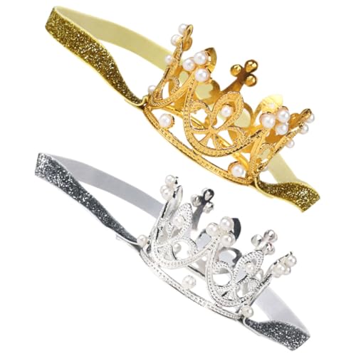 Ipetboom 2stücke Mädchen Geburtstagskrone Haarband Perlenschmuck Für Geburtstagsfeiern Partyzubehör Für Jungen Und Mädchen Fotorequisiten Für Unvergessliche Erinnerungen von Ipetboom
