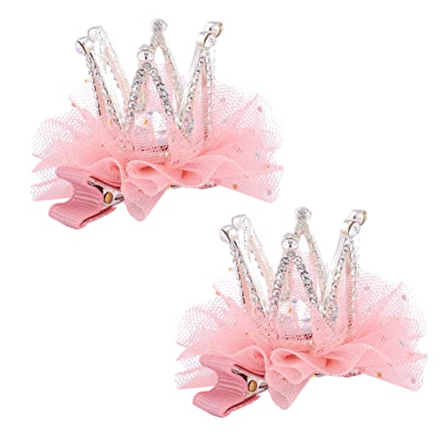 Ipetboom 2St Kronen-Haarspange aus dreidimensionalem Mesh Prinzessinnenkostüme Haarspangen schnappen kinder haarspangen haarspange kinder Haarklammer Tiara Diamant Knopf von Ipetboom