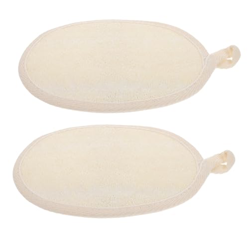 Ipetboom 2stücke Tragbares Badetuch Aus Natürlichem Material Badezubehör Für Körperreinigung Duschtuch Mit Luffa-wäscher Badeschrubber Für Tiefenreinigung Kompakt Und Einfach Zu von Ipetboom