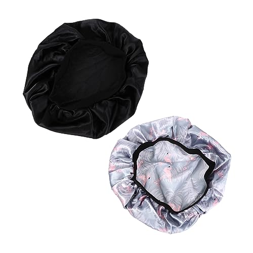 Ipetboom 2St Nachtmütze aus Seide silk cap for sleeping silk sleeping cap mützen badehauben Hals elastic belt silk sleep cap hairwrap hüt Haar Hut Kopfbedeckung Damen Satin von Ipetboom