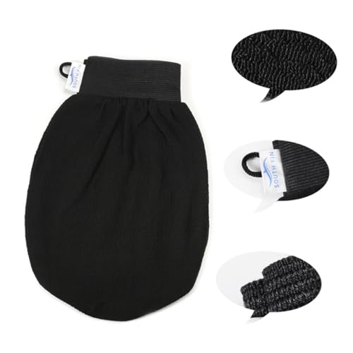 Ipetboom 2stücke Exfolierende Handtücher Waschglocken Schwarze Körperpeeling-handschuhe Für Dusche Bad Sanfte Reinigung Für Glatte Haut Für Zuhause von Ipetboom