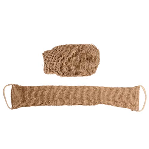 Ipetboom Badeschrubberhandschuhe 2 Stück Doppelseitige Exfoliating Handschuhe für Rückenreinigung Hautfreundliche Badetuch Handschuhe für Dusche und Bad von Ipetboom