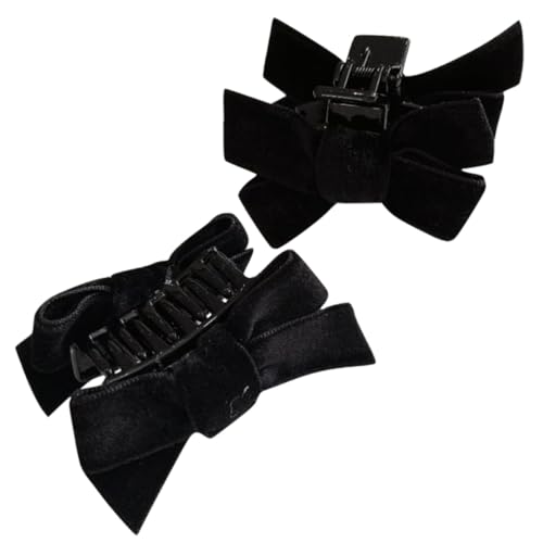 Ipetboom 2St Schmetterlingsclip aus Samt Mädchen Haarschleifen Haarschmuck für Frauen Haarspangen Haarklammer Haarnadel Tiara schwarze Haarschleife Accessoires für Teenager-Mädchen Modestil von Ipetboom