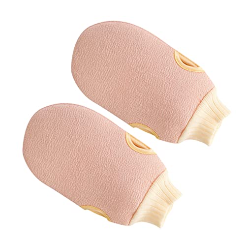 Ipetboom 2 Stücke Kopfhaut Bad Fäustling Weichen Peeling-handschuh für Dusche Universal Badetuch Handschuhe Zurück Massage Handschuh von Ipetboom