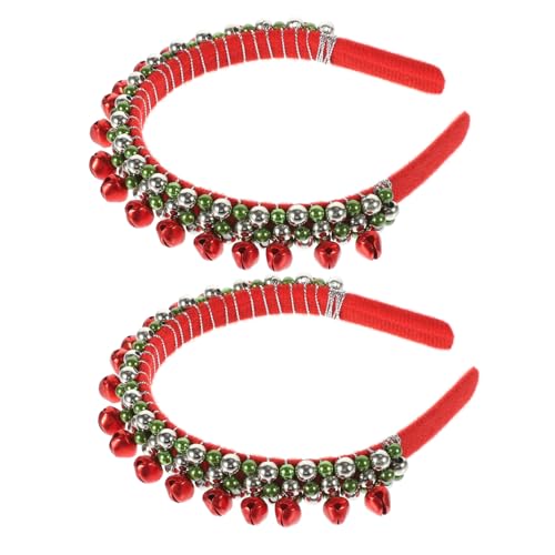 Ipetboom 2stücke Haarband Weihnachten Mit Glocken-ornament Stirnband Für Damen Weihnachts-haarschmuck Aus Metall Und Party-accessoire Für Feiertage von Ipetboom