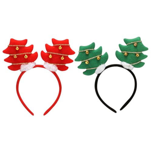 Ipetboom 2St Weihnachtsbaum-Stirnband Weihnachts-Cosplay-Stirnband Weihnachts-Cosplay-Kopfbedeckung christmas tree ornaments wrihnachtsbaumschmuck Tiara Haargummi Baumform von Ipetboom