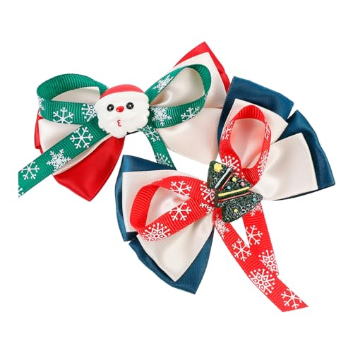 Ipetboom 2St Weihnachtshaarspangen Haarklammern Haarbänder für Frauen Clips Haarschleifen haarschmuck für Weihnachtshaarnadeln Weihnachtskopfschmuck für Stoff von Ipetboom