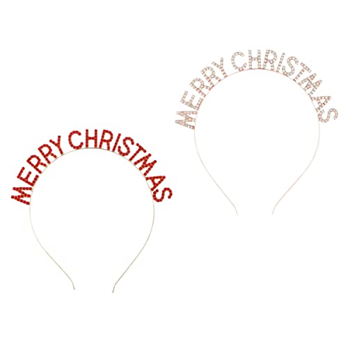 Ipetboom 2stücke Weihnachts Haarreif Merry Christmas Headdresses Und Leichte Und Bequeme Haarschmuck Für Festliche Anlässe Für Weihnachtsfeiern Und Neujahrsfeiern von Ipetboom