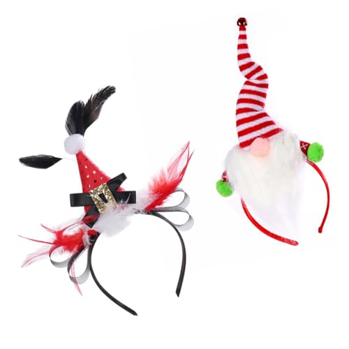 Ipetboom 2St Weihnachtsstirnband Weihnachtskopfbedeckung Weihnachtshaarband Weihnachtskopfschmuck kopfschmuck weihnachten weihnachts kopfschmuck Haarschmuck Weihnachtshaarreifen Stoff von Ipetboom
