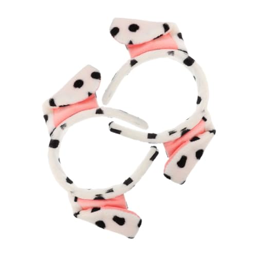 Ipetboom 2stücke Hund Ohr Stirnband Elastisch Plüsch Tierkopfschmuck Für Halloween Party Cosplay Everyday Wear von Ipetboom