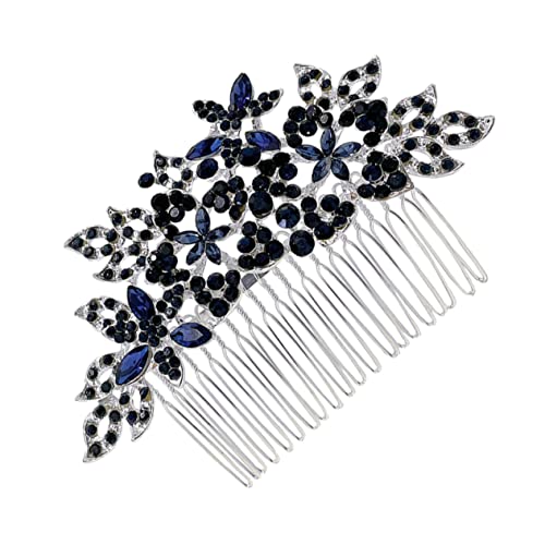 Ipetboom 2St dunkelblauer Haarkamm Hochzeitshaarschmuck für Bräute glitzer kopfschmuck hochzeit Tiara hochzeit braut kopfschmuck Kopfbedeckungen aus Strass für die Braut Strasssteine von Ipetboom