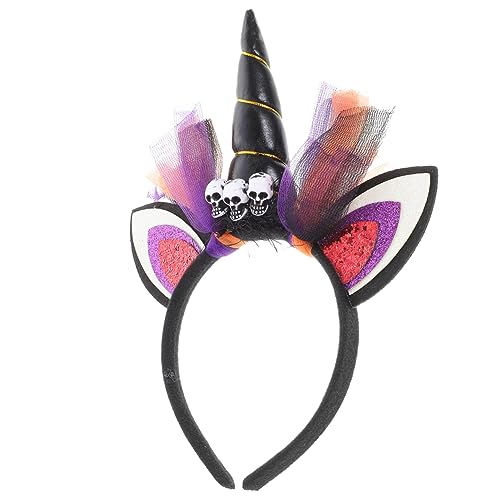 Ipetboom 2St einhorn stirnband bandana stirnband Geburtstags-Stirnband halloween haarschmuck verkleidung kinder weihnachtsdeko Einhorn-Stirnbänder Einhorn-Stirnband für Erwachsene Schädel von Ipetboom