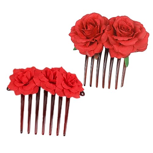 Ipetboom 2St haarschmuck Haarklammer Tiara Haarspangen Rosenhaarkamm Frauen Haarspange Handbuch Haarnadel Haare hoch Kopfbedeckung Braut von Ipetboom