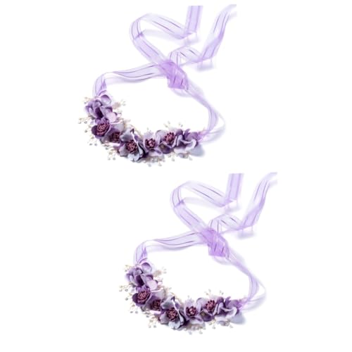 Ipetboom Tiara 2St kinder blumenkranz Kinder Kopfschmuck für Hochzeiten Blumenkranz für Kinder Blumenkranz für besondere Events angepasst Kopfbedeckung Produkt Stirnband Für Blumenmädchen von Ipetboom