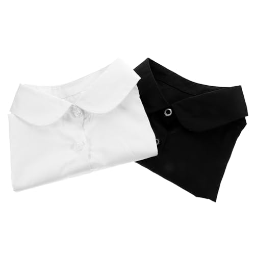 Ipetboom 2stücke Falscher Kragen Für Damen Und Herren Abnehmbar Baumwolle Für Kragenlosen Outfits Wie Kleidern Pullovern Shirts von Ipetboom
