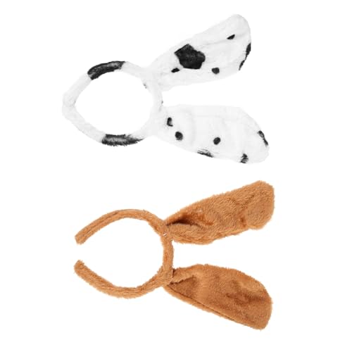 Ipetboom 2Stücke Hundeohren Stirnbänder Welpen Ohr Haar Hoops für Cosplay Partys Tierkopfbedeckung Süßes Kostümzubehör für Erwachsene für Karneval Fasching von Ipetboom
