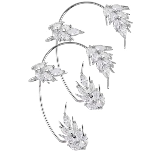 Ipetboom 2stücke Ohrringe Für Damen Ohrmanschetten Piercing Ohrknochenclips Ästhetische Statement Ohrringe Schmuck Manschettenohrringe Zierliche Ohrring Dekoration von Ipetboom