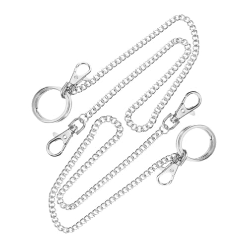 Ipetboom 2stücke Kettengürtel Für Jeanshosen Metalltaschen-schlüsselanhänger Mit Karabinerverschluss Hosenkette Für Herren Jeanskette Jeanshosen Gürtelketten Schlüsselanhänger Für von Ipetboom