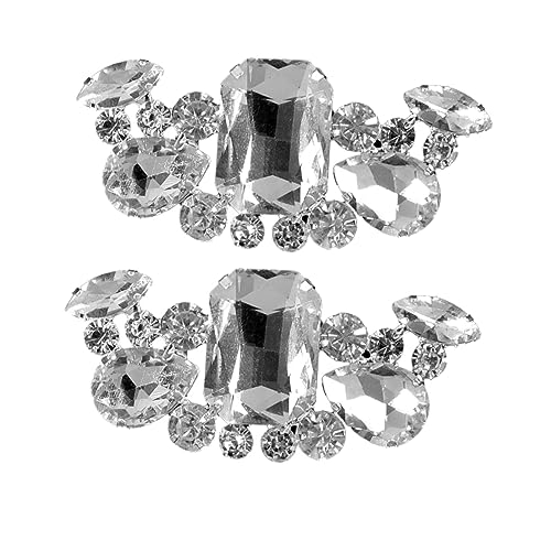 Ipetboom 2Stücke Schuhschmuck Clips für Damen Partyschuhe Abnehmbare Schnallenaccessoires Glitzer Schuhclip von Ipetboom