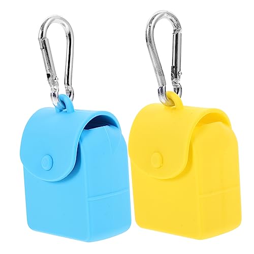 Ipetboom 2Stücke Silikon Rucksack Schlüsselanhänger Aufbewahrungsbeutel für Münzen Kleine Gegenstände Praktischer Taschen Organizer von Ipetboom