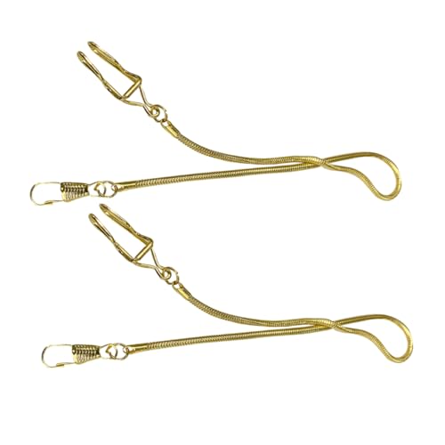 Ipetboom 2Stücke Taschenuhrkette Metall Für Männer Lang Komfortable Geldbörse Hosenkette Mit Einfachem Befestigungsmechanismus Für Weste Oder Anzug von Ipetboom