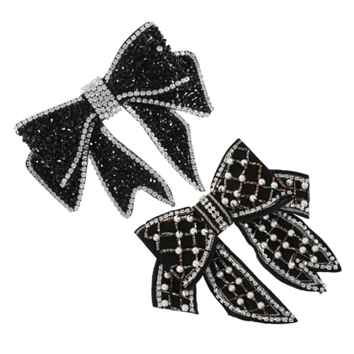Ipetboom 2stücke Zarte Strass Haar Bögen Mode Schleifen Haarnadeln Pferdeschwanz Klammern Für Mädchen Kopfbedeckung Schmuck Für Alltag Hochzeit Geburtstag von Ipetboom