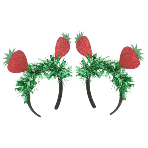 Ipetboom 2pcs Erdbeere Frühling Stirnband Visier Party Stirnbänder Für Mädchen Dekorative Haar Hoop von Ipetboom
