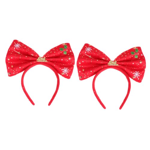 Ipetboom 2er Set Weihnachts Haarreifen Mit Schleifen Aus Rotes Stirnband Mit Kleinen Sternen Festlicher Haarschmuck Für ädchen Ideales Accessoire Für Weihnachten Und Feiern von Ipetboom