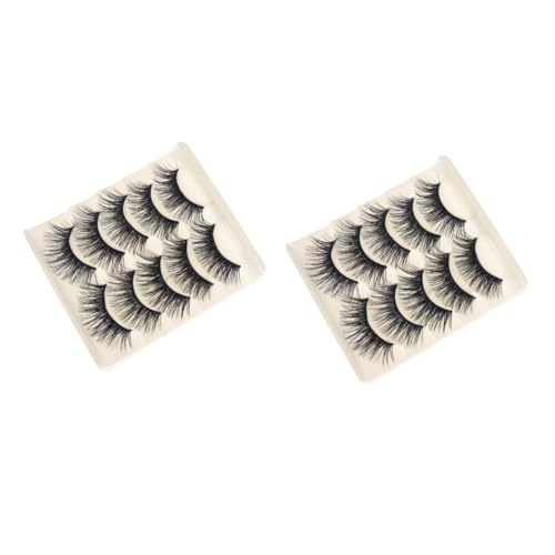 Ipetboom 2er-set Wimpernset Und Dicke Falsche Wimpern Für Frauen Eyelash Assist Kit 5 Paare * 2 von Ipetboom
