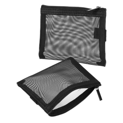 Ipetboom 2stücke Netz-Kosmetiktasche Mit Reißverschluss Tragbare Make-up-Tasche Aus Nylon Für Damen Reisetasche Zum Aufbewahren Von Toilettenartikeln Und Kleinen Utensilien von Ipetboom