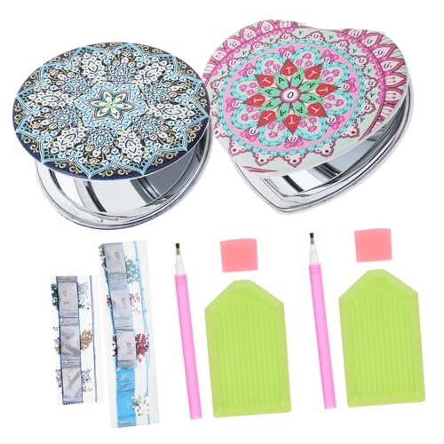 Ipetboom 2sätze Faltbarer Kosmetikspiegel Doppelseitige Makeup-spiegel Tragbar Für Reisen Und Zuhause Im Kompaktes Design Für Einfache Anwendung von Ipetboom