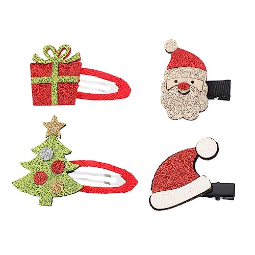 Ipetboom 2sätze Weihnachts Haarspangen Cartoon Haarnadeln Weihnachts Haarschmuck Festival Haarspangen Für Mädchen Junge Mädchen Haar Zubehör Seite Clip Mode Haar Clips von Ipetboom