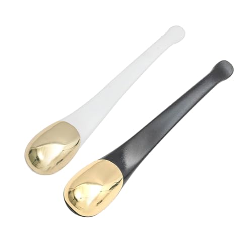 Ipetboom 2stücke Metall Gesichtscreme-löffel Augencreme-schaufeln Schönheitslöffel Für Make-up-tool Zufällige Farbe von Ipetboom