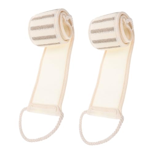 Ipetboom 2st Badetuch Zur Unterstützung Älterer Menschen Baumwoll-waschlappen Reise-make-up-tücher Tücher Für Gesichtspeeling Peelinghandschuhe Flachs Beige von Ipetboom