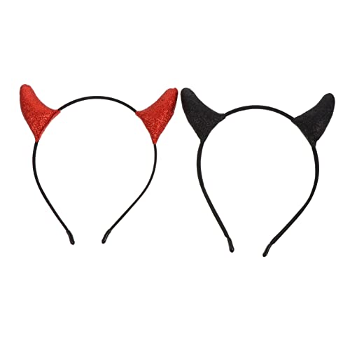 Ipetboom 2stücke Teufelshörner Haarreifen Für Halloween Festival Kopfbedeckung Für Kostümparty Unisex Haarschmuck von Ipetboom