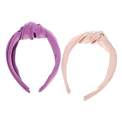 Ipetboom Damen Stirnbänder 2St Stirnband für Mädchen Mode-Stirnbänder Haarschmuck Haargummi Stirnbänder für Mädchen geknotetes Stirnband für Damen bilden Schal Kopfbedeckung Fräulein Stoff von Ipetboom