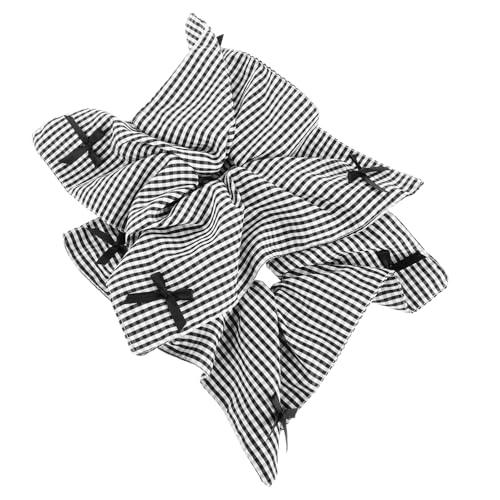 Ipetboom 2stücke Karierte Schleife Scrunchies Elastische Haargummis Damen Haarschmuck Mädchen Haarbänder Haargummis von Ipetboom