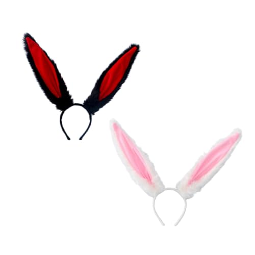 Ipetboom 2stücke Kreative Hasenohren Haarbänder Flauschige Ohren Haarschmuck Für Ostern Karneval Partys Für Erwachsene Und Hochwertiges Kunstplüschmaterial von Ipetboom