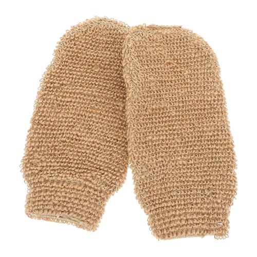 Ipetboom 2stücke Dusch Badehandschuhe Jute Handschuhe Körper Tiefenreinigung Reiben Handschuhe Dusche Schrubben Handtücher von Ipetboom