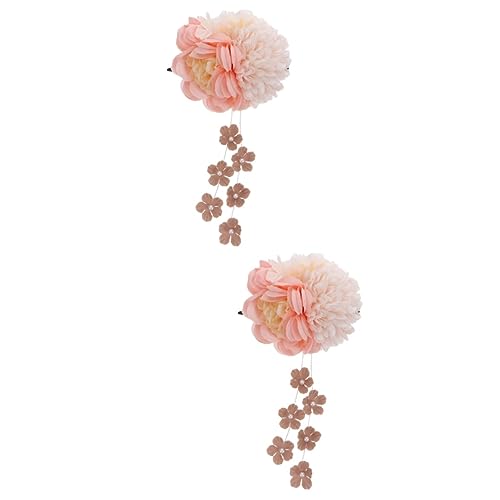 Ipetboom 2st Kopfschmuck Aus Künstlichen Blumen Klassische Haarspangen Haarnadel Haarspange Blumenhaarspangen Für Frauen Haarspangen Perle Tiara Braut Polyester Hanfu Kimono von Ipetboom